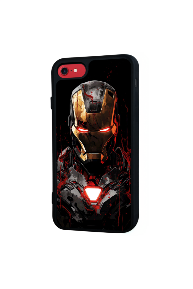 iPhone 7 Uyumlu  Iron Man ( Demir Adam ) Tasarımlı Glossy Premium Kılıf