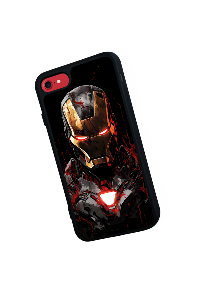 iPhone 7 Uyumlu  Iron Man ( Demir Adam ) Tasarımlı Glossy Premium Kılıf