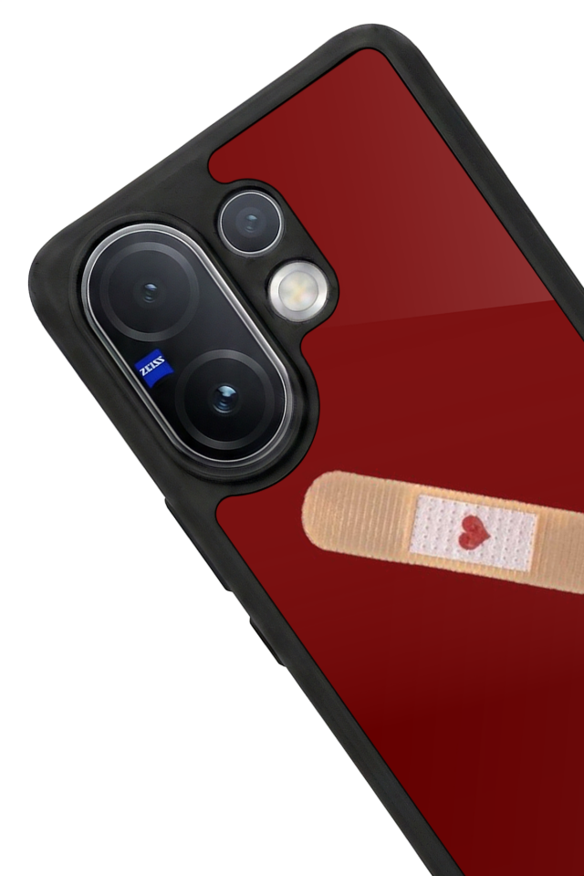 Vivo V60 Uyumlu Kalp Love Tasarımlı Glossy Premium Kılıf