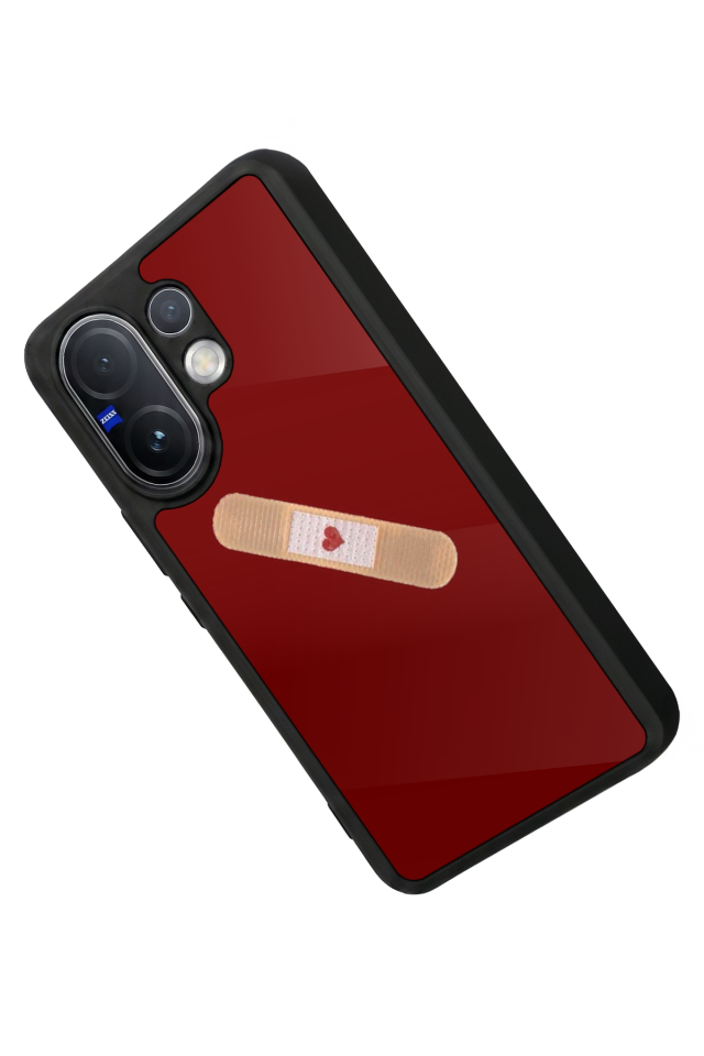 Vivo V60 Uyumlu Kalp Love Tasarımlı Glossy Premium Kılıf