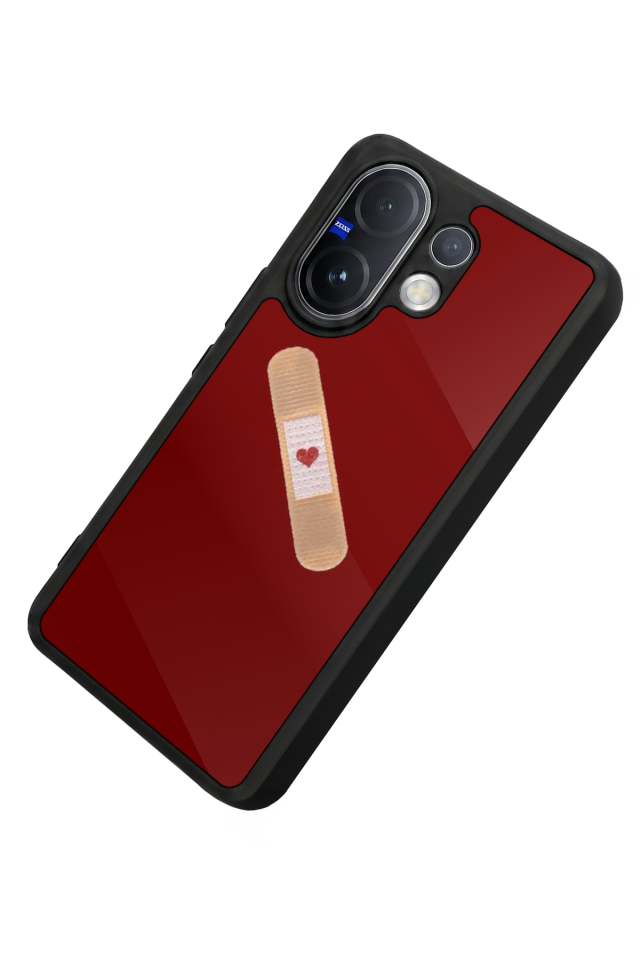 Vivo V60 Uyumlu Kalp Love Tasarımlı Glossy Premium Kılıf