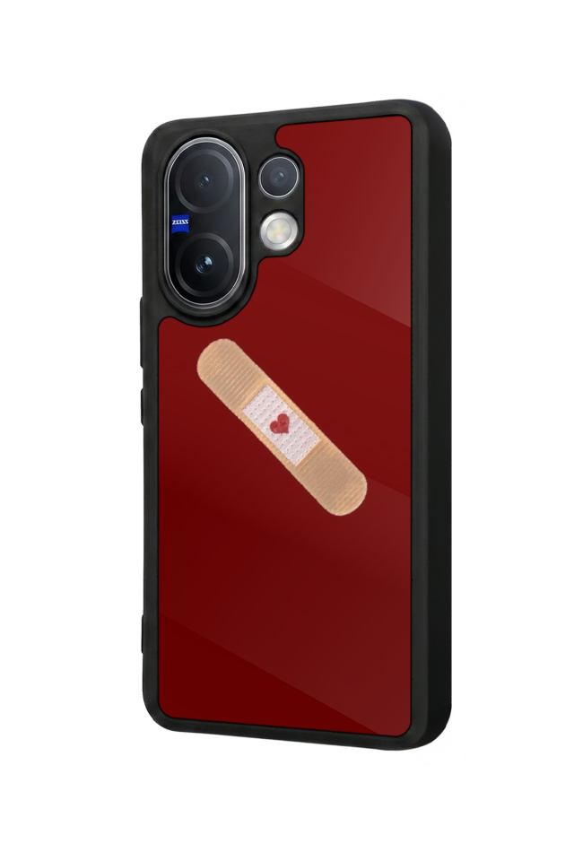 Vivo V60 Uyumlu Kalp Love Tasarımlı Glossy Premium Kılıf