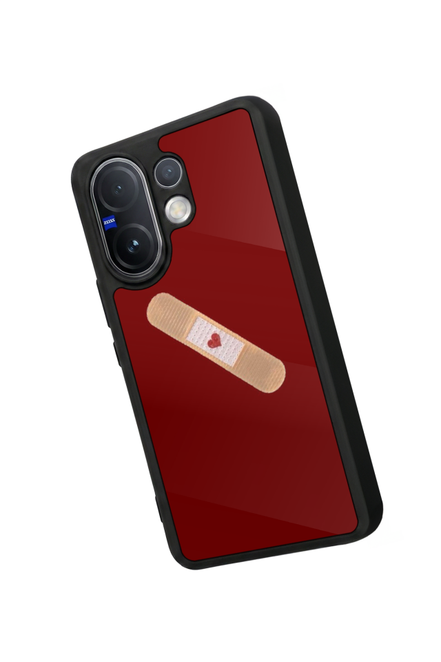 Vivo V60 Uyumlu Kalp Love Tasarımlı Glossy Premium Kılıf