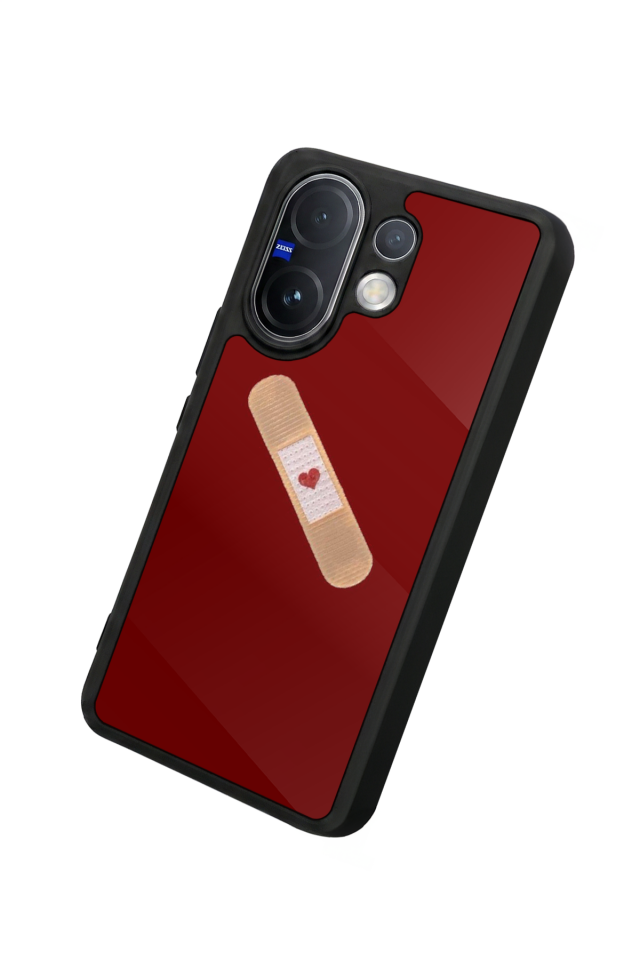 Vivo V60 Uyumlu Kalp Love Tasarımlı Glossy Premium Kılıf