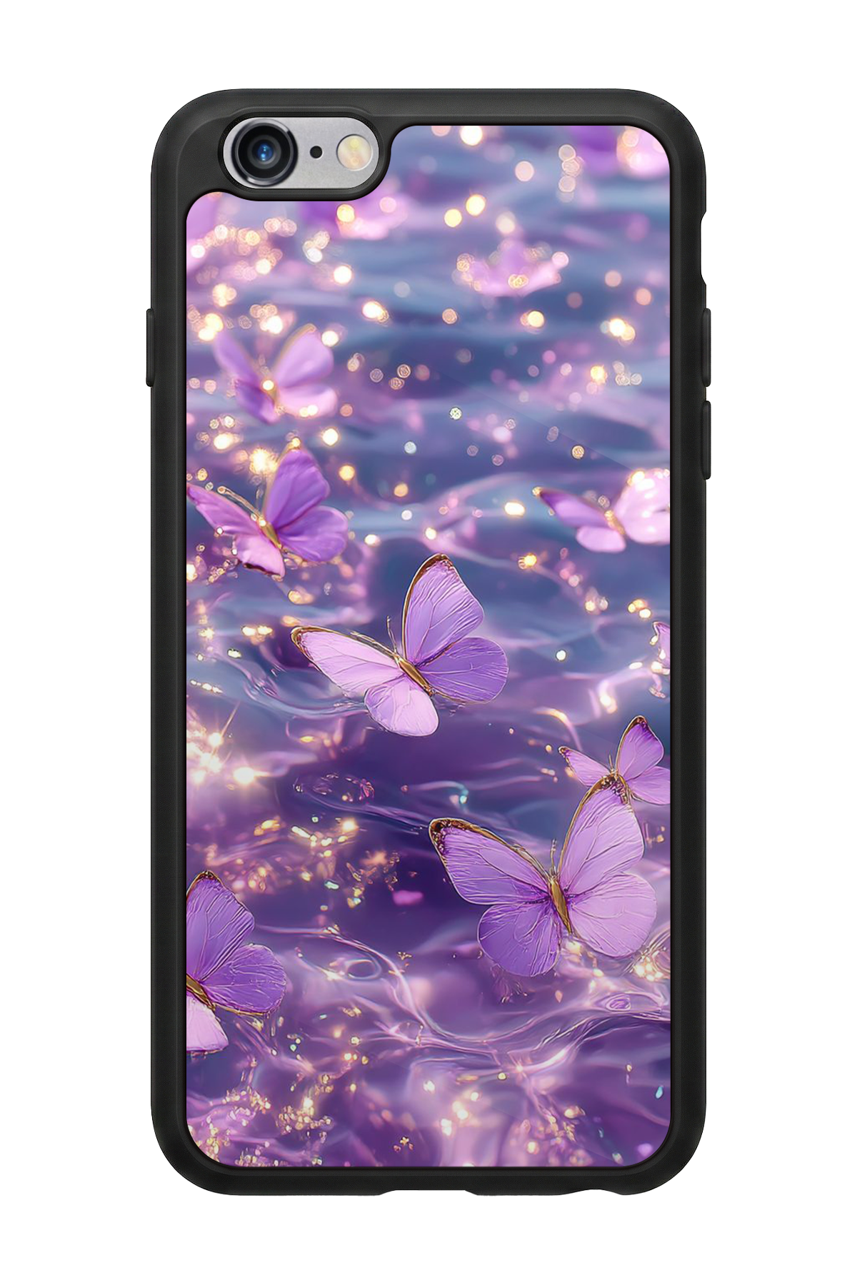 iPhone 6 Plus Uyumlu Kelebek Tasarımlı Glossy Premium Kılıf