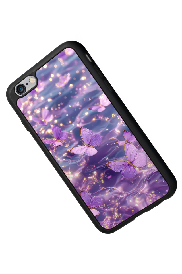 iPhone 6 Plus Uyumlu Kelebek Tasarımlı Glossy Premium Kılıf