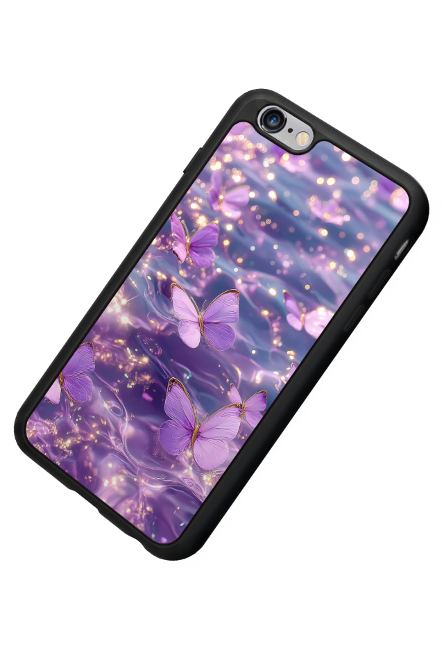 iPhone 6 Plus Uyumlu Kelebek Tasarımlı Glossy Premium Kılıf
