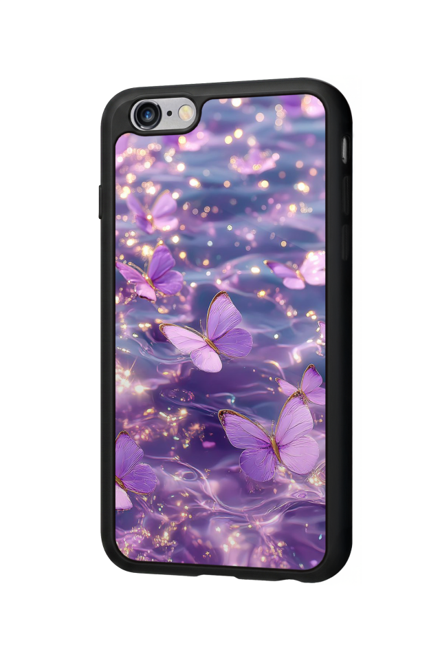 iPhone 6 Plus Uyumlu Kelebek Tasarımlı Glossy Premium Kılıf