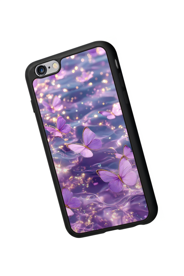 iPhone 6 Plus Uyumlu Kelebek Tasarımlı Glossy Premium Kılıf