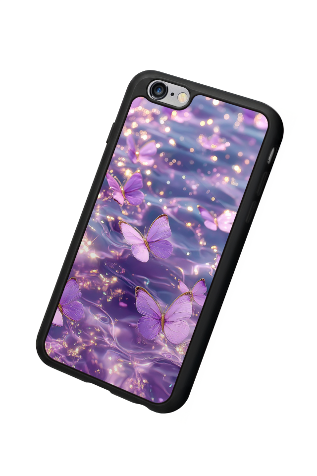 iPhone 6 Plus Uyumlu Kelebek Tasarımlı Glossy Premium Kılıf