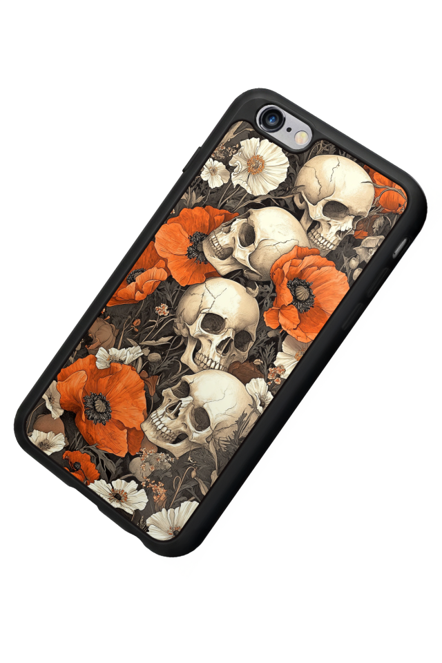 iPhone 6s Plus Uyumlu KuruKafa Tasarımlı Glossy Premium Kılıf