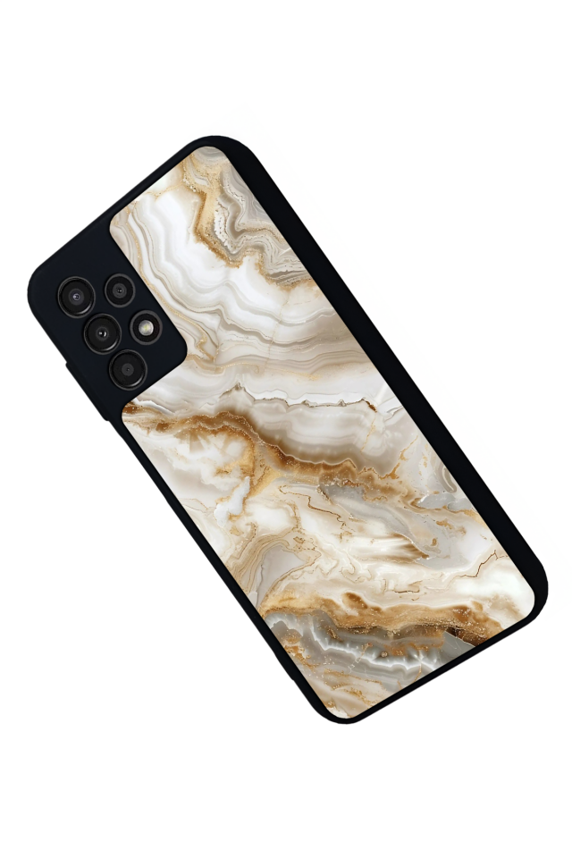 Samsung Galaxy A23 Uyumlu Mermer Marble Tasarımlı Glossy Premium Kılıf