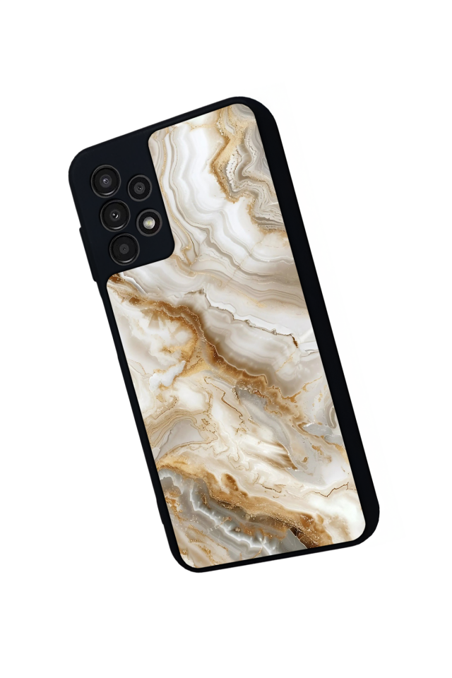 Samsung Galaxy A23 Uyumlu Mermer Marble Tasarımlı Glossy Premium Kılıf