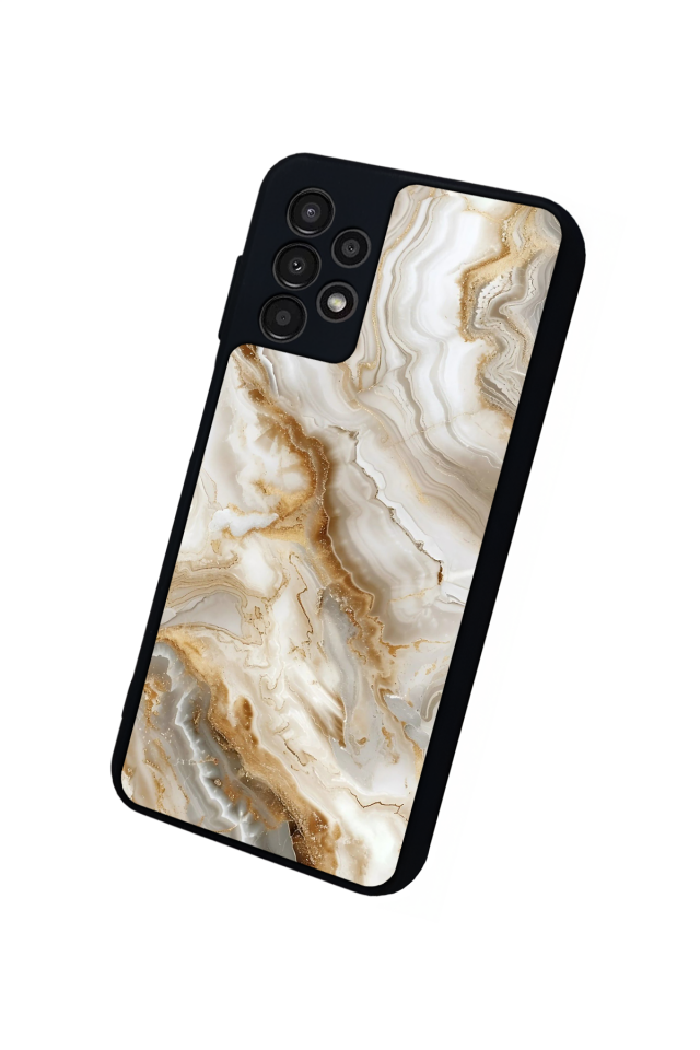 Samsung Galaxy A23 Uyumlu Mermer Marble Tasarımlı Glossy Premium Kılıf