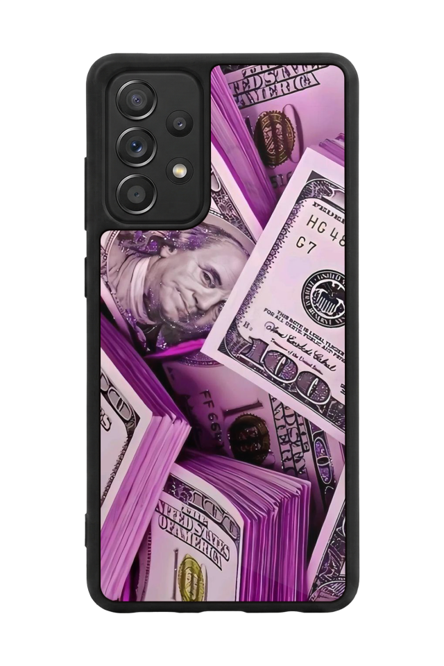 Samsung Galaxy A72 Uyumlu Money Para Tasarımlı Glossy Premium Kılıf