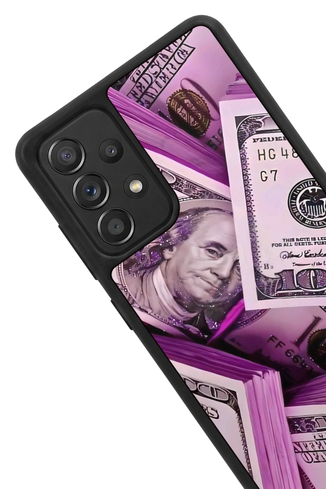 Samsung Galaxy A72 Uyumlu Money Para Tasarımlı Glossy Premium Kılıf