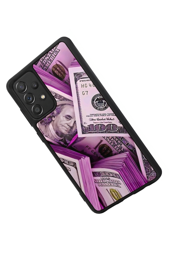 Samsung Galaxy A72 Uyumlu Money Para Tasarımlı Glossy Premium Kılıf