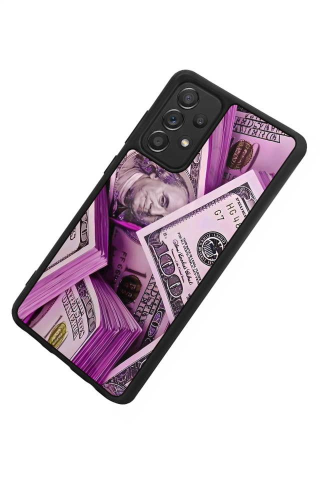 Samsung Galaxy A72 Uyumlu Money Para Tasarımlı Glossy Premium Kılıf