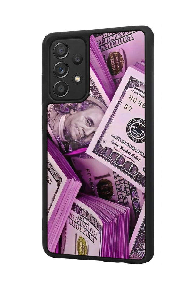 Samsung Galaxy A72 Uyumlu Money Para Tasarımlı Glossy Premium Kılıf