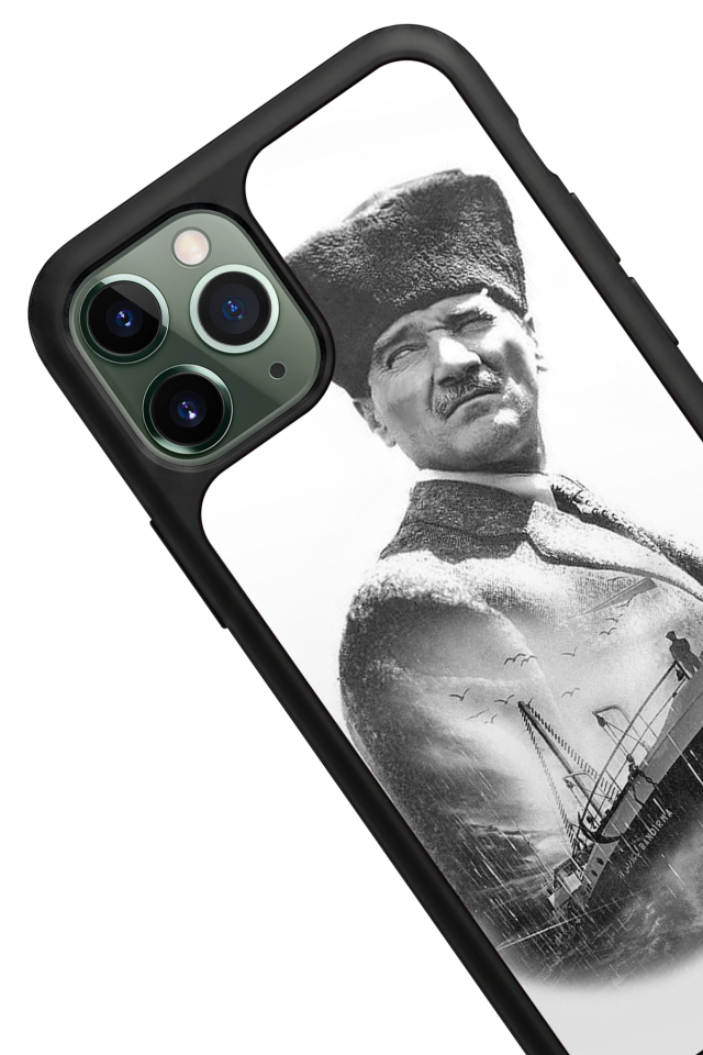 iPhone 11 Pro Uyumlu Mustafa Kemal Ataturk Tasarımlı Glossy Premium Kılıf