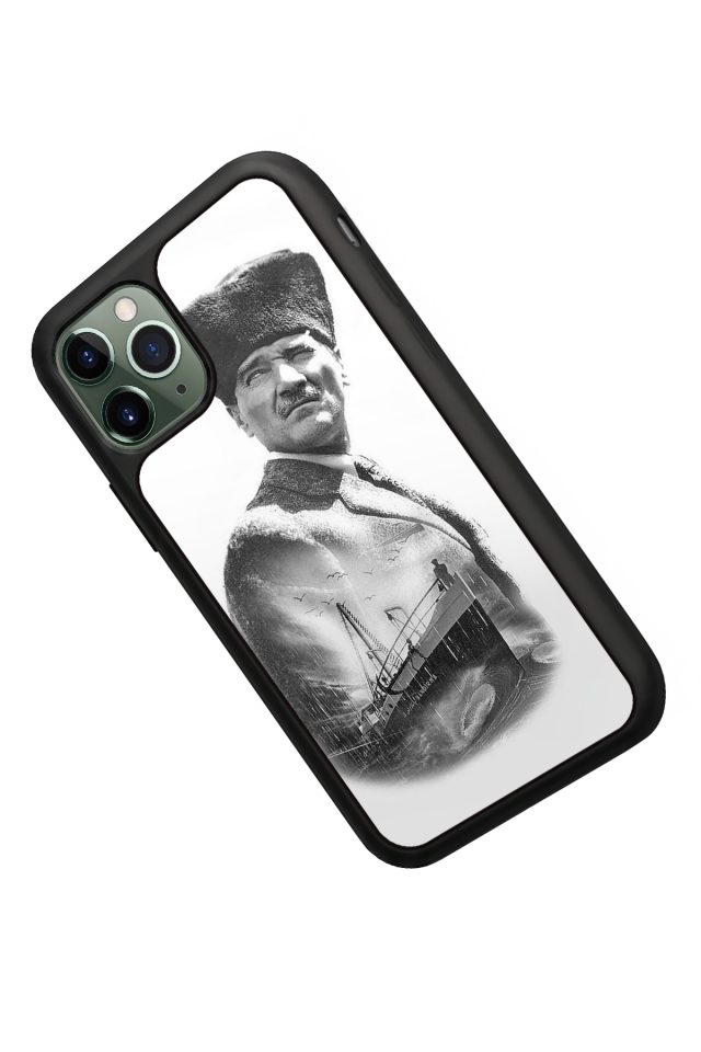 iPhone 11 Pro Uyumlu Mustafa Kemal Ataturk Tasarımlı Glossy Premium Kılıf