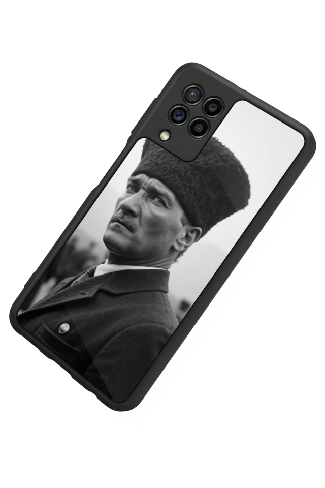 Samsung Galaxy M22 Uyumlu Mustafa Kemal Ataturk Tasarımlı Glossy Premium Kılıf
