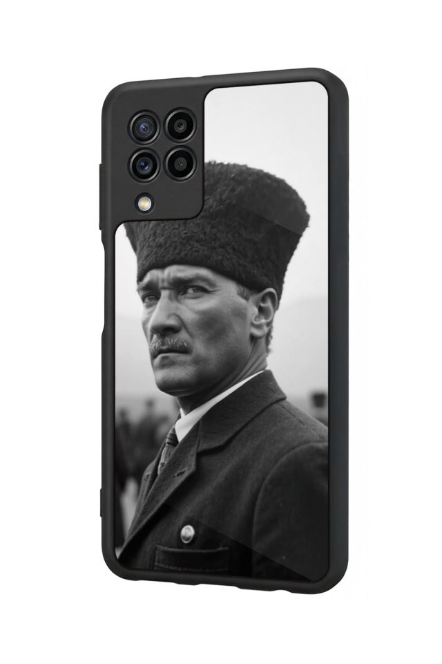 Samsung Galaxy M22 Uyumlu Mustafa Kemal Ataturk Tasarımlı Glossy Premium Kılıf