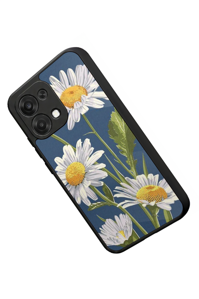 Oppo A6 Pro Uyumlu Papatya Tasarımlı Glossy Premium Kılıf