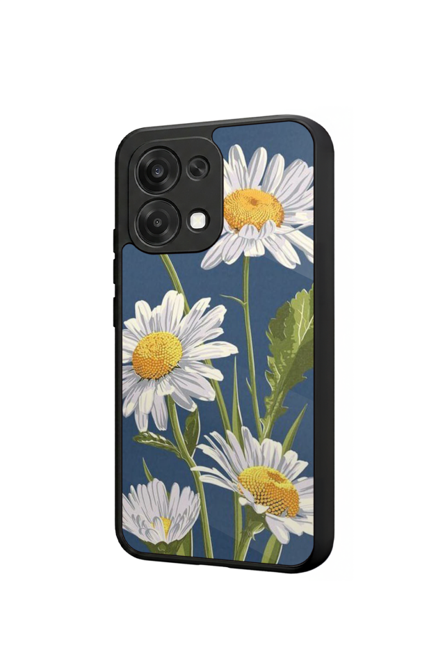 Oppo A6 Pro Uyumlu Papatya Tasarımlı Glossy Premium Kılıf