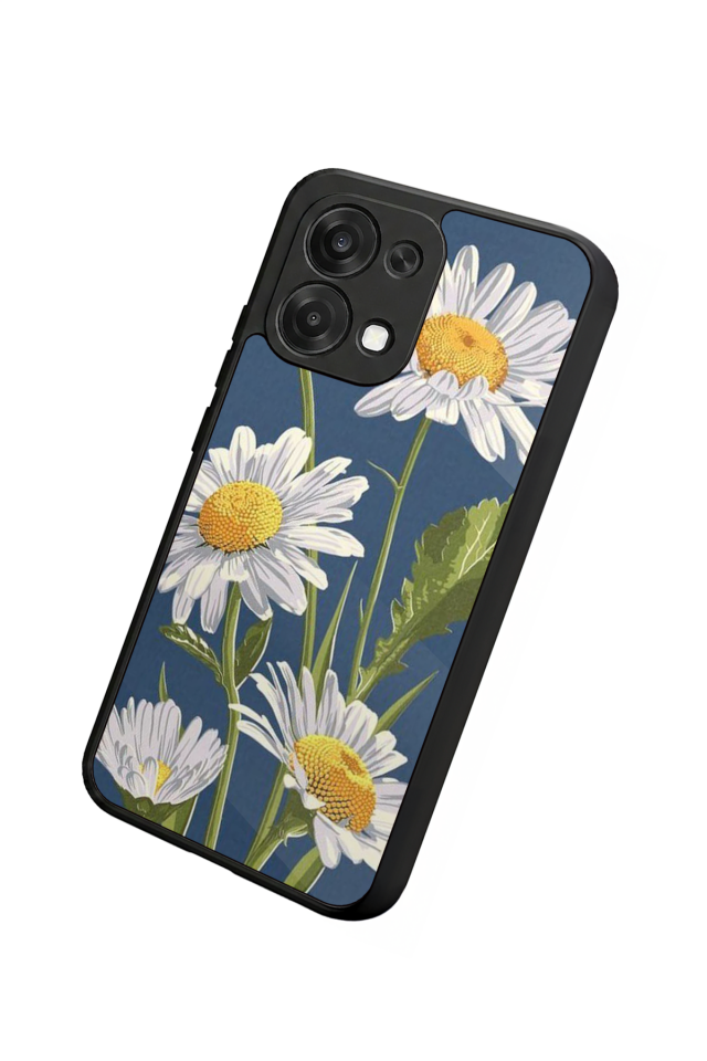 Oppo A6 Pro Uyumlu Papatya Tasarımlı Glossy Premium Kılıf