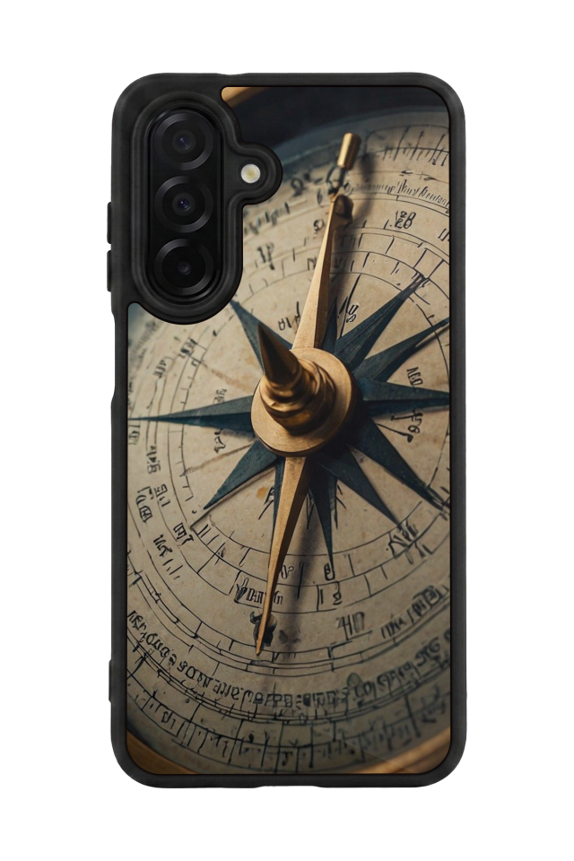 Samsung Galaxy A36 Uyumlu Pusula Tasarımlı Glossy Premium Kılıf