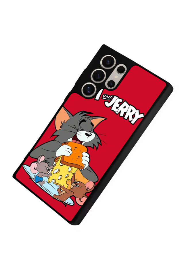 Samsung Galaxy S24 Ultra Uyumlu Tom And Jerry Tasarımlı Glossy Premium Kılıf