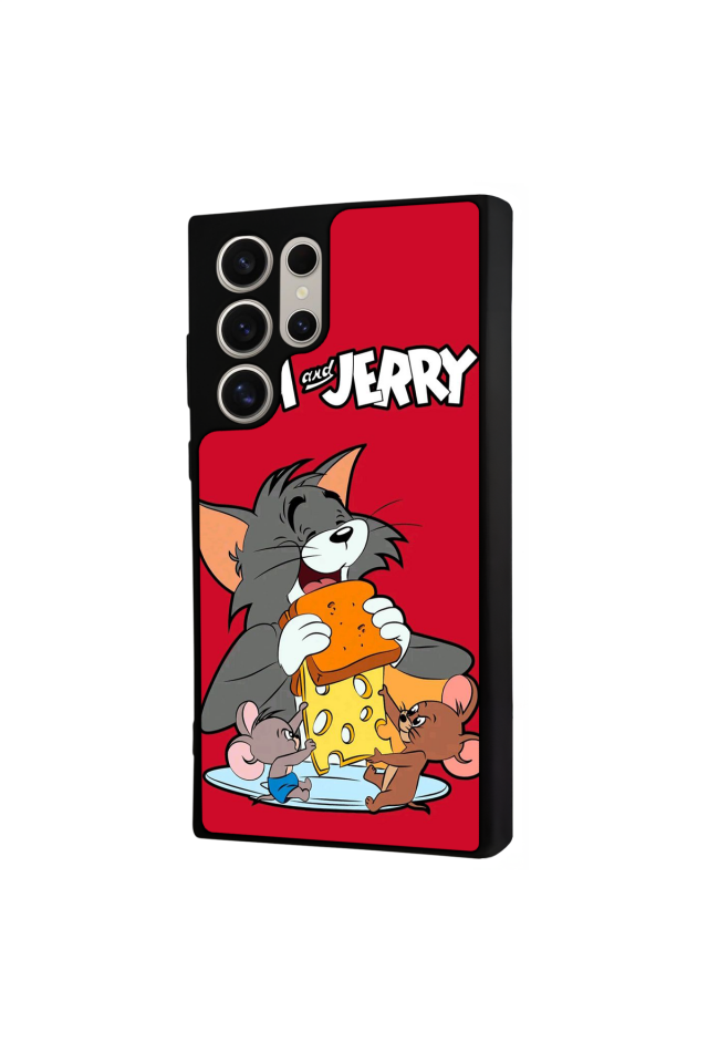 Samsung Galaxy S24 Ultra Uyumlu Tom And Jerry Tasarımlı Glossy Premium Kılıf