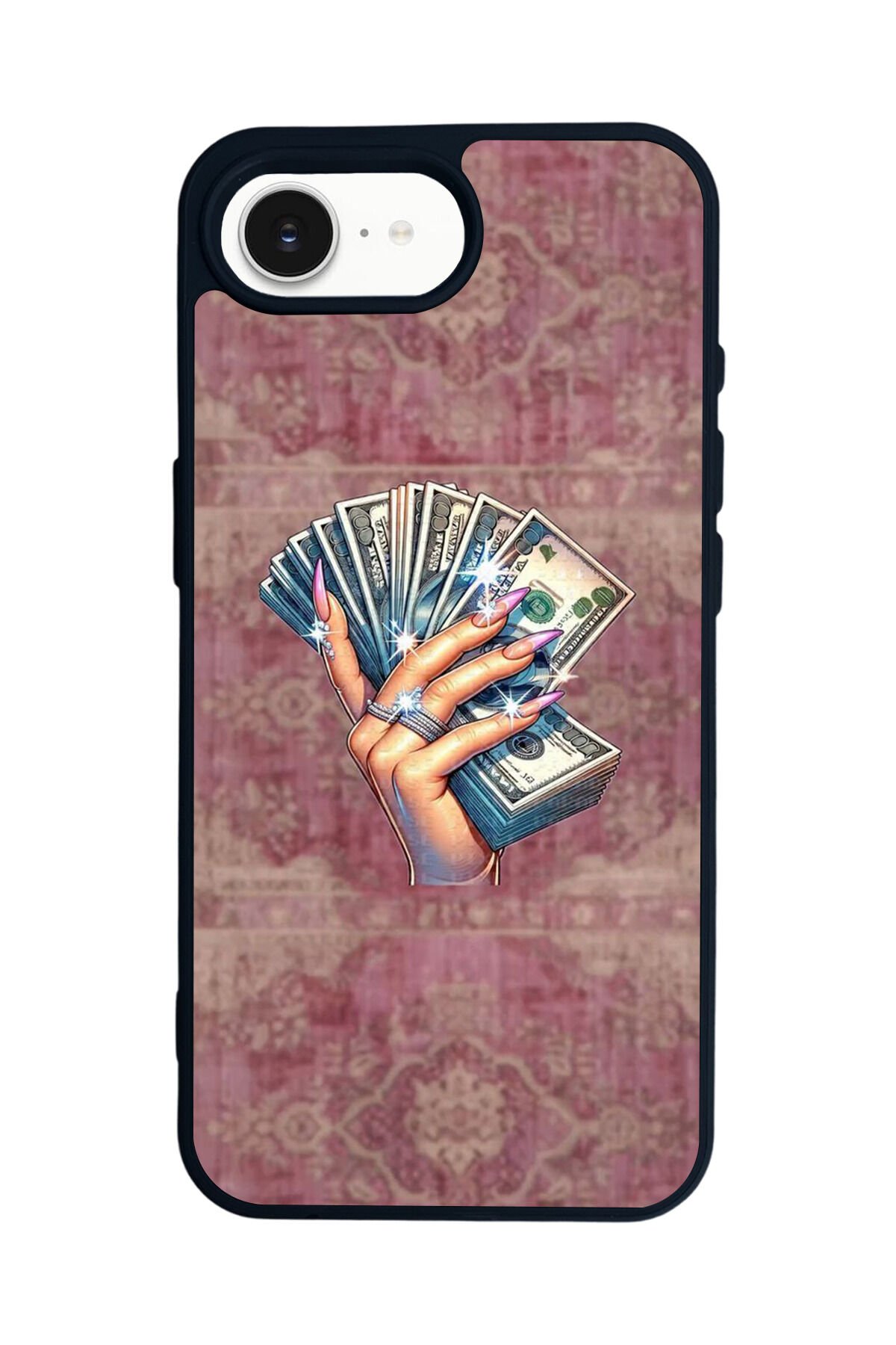 iPhone 16E Uyumlu Money Para Tasarımlı Glossy Premium Kılıf