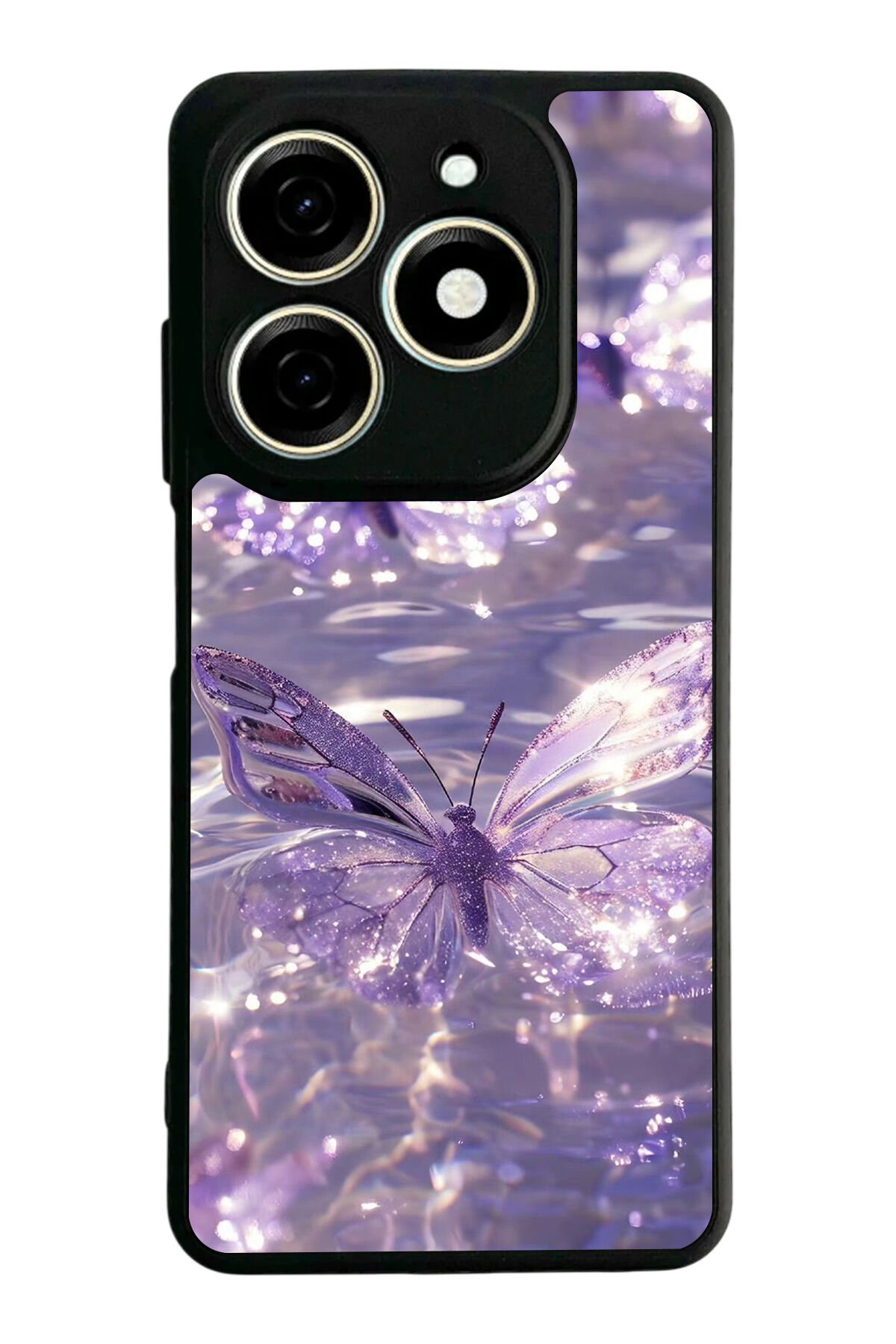 Infınıx Smart 8 Pro Uyumlu Kelebek Tasarımlı Glossy Premium Kılıf