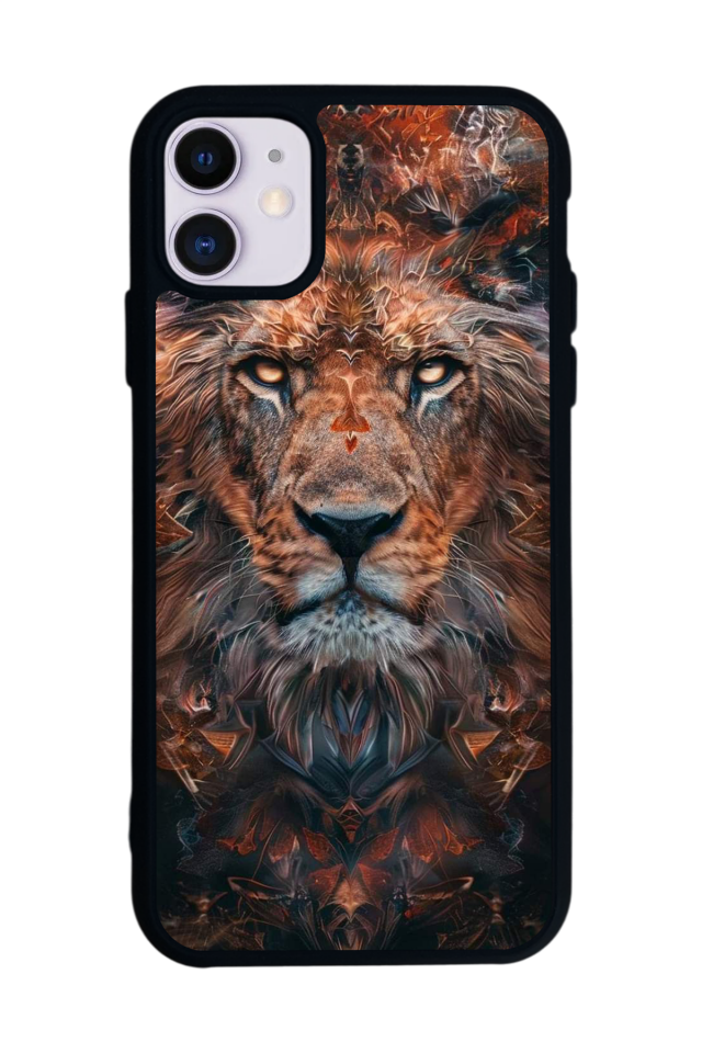 iPhone 11 Uyumlu Aslan Tasarımlı Glossy Premium Kılıf