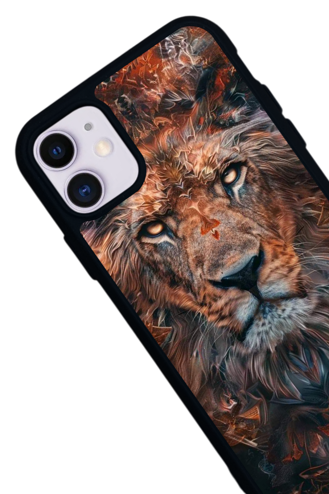 iPhone 11 Uyumlu Aslan Tasarımlı Glossy Premium Kılıf