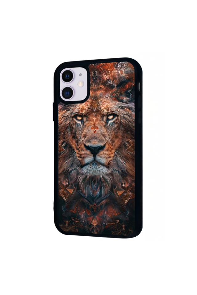 iPhone 11 Uyumlu Aslan Tasarımlı Glossy Premium Kılıf