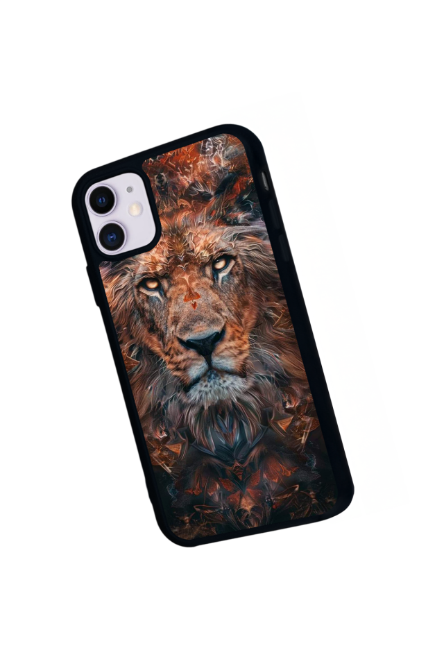 iPhone 11 Uyumlu Aslan Tasarımlı Glossy Premium Kılıf
