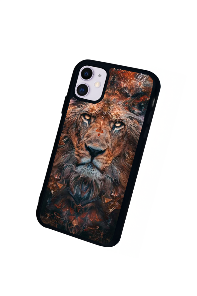 iPhone 11 Uyumlu Aslan Tasarımlı Glossy Premium Kılıf