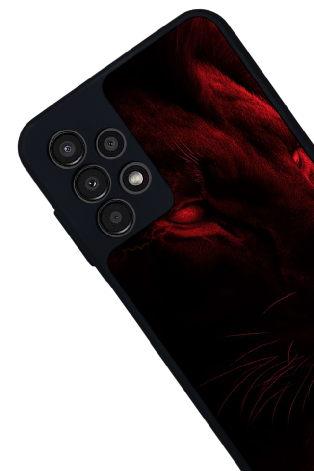Samsung Galaxy A13 Uyumlu Aslan Tasarımlı Glossy Premium Kılıf