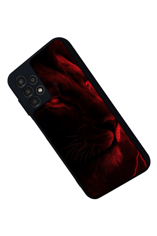 Samsung Galaxy A13 Uyumlu Aslan Tasarımlı Glossy Premium Kılıf
