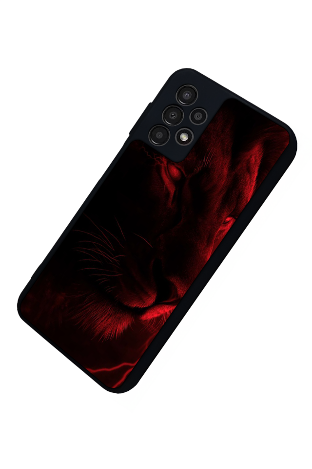Samsung Galaxy A13 Uyumlu Aslan Tasarımlı Glossy Premium Kılıf
