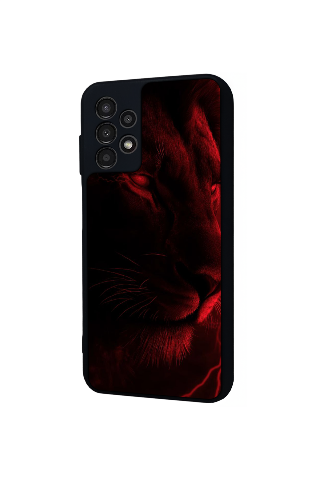 Samsung Galaxy A13 Uyumlu Aslan Tasarımlı Glossy Premium Kılıf