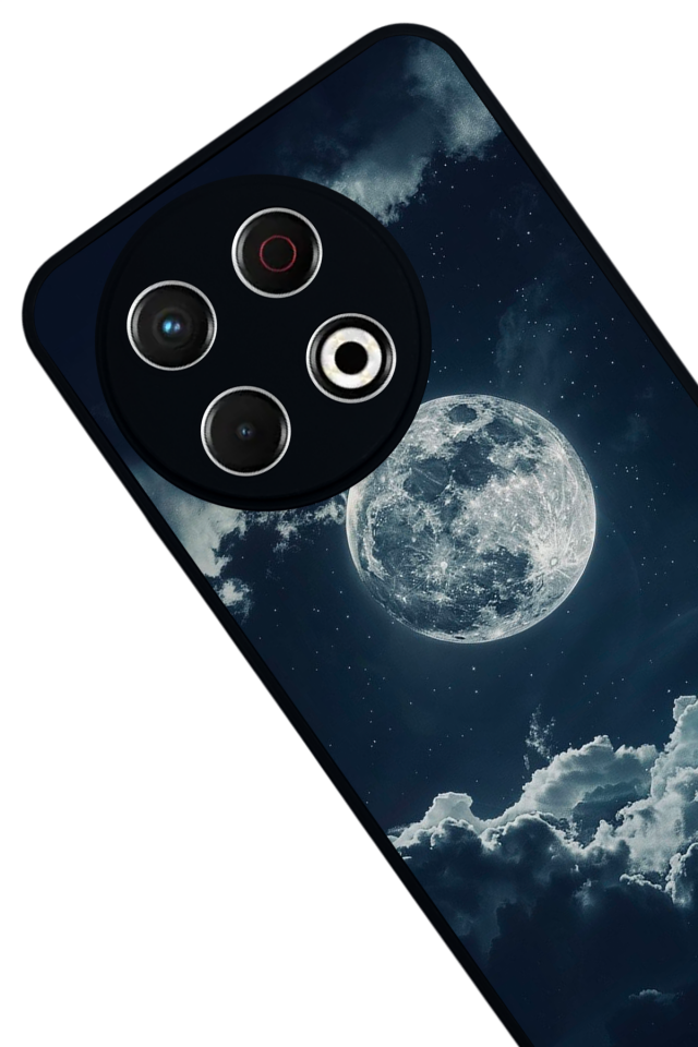 Tecno Spark 30 Pro Uyumlu Ay Tasarımlı Glossy Premium Kılıf