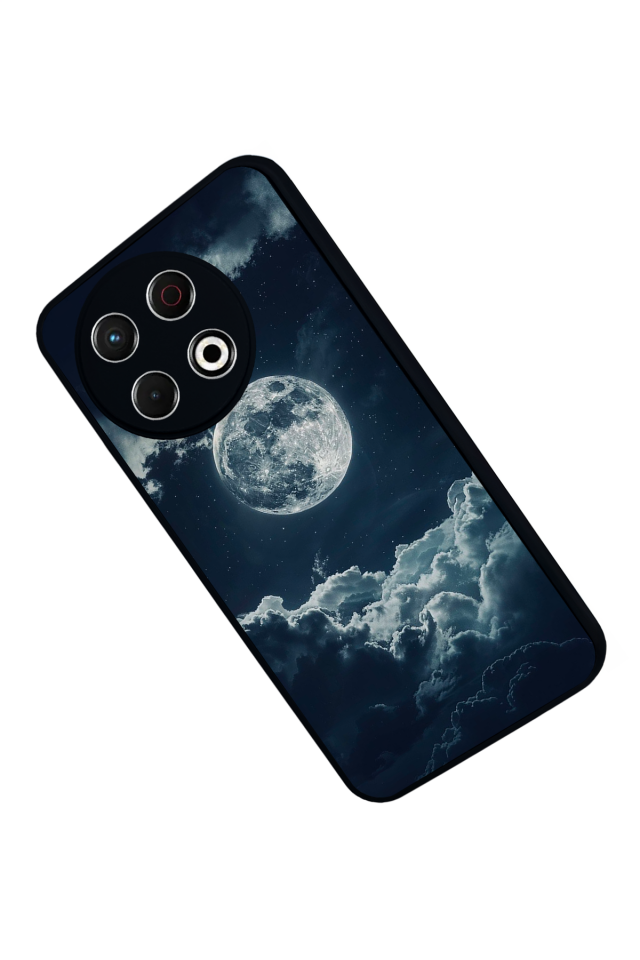 Tecno Spark 30 Pro Uyumlu Ay Tasarımlı Glossy Premium Kılıf