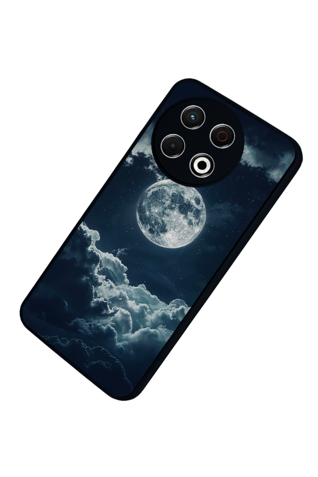 Tecno Spark 30 Pro Uyumlu Ay Tasarımlı Glossy Premium Kılıf