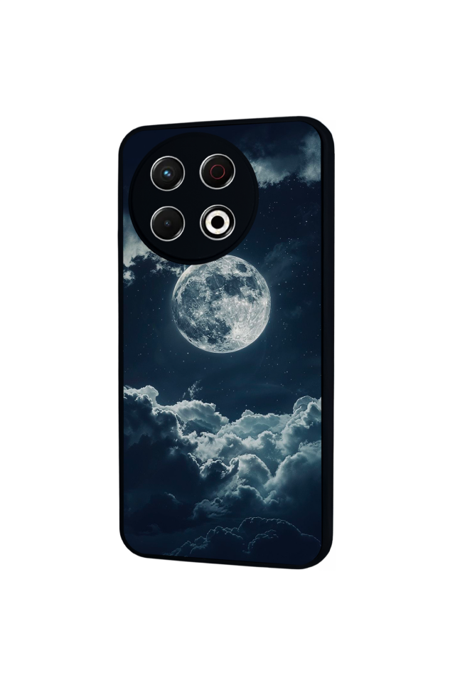 Tecno Spark 30 Pro Uyumlu Ay Tasarımlı Glossy Premium Kılıf