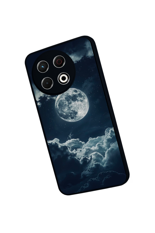 Tecno Spark 30 Pro Uyumlu Ay Tasarımlı Glossy Premium Kılıf