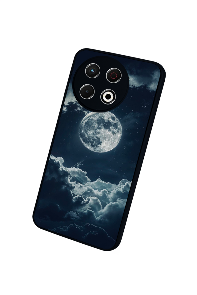 Tecno Spark 30 Pro Uyumlu Ay Tasarımlı Glossy Premium Kılıf